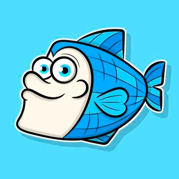 Funny fish pattern on white background vector. Illustrazione stock