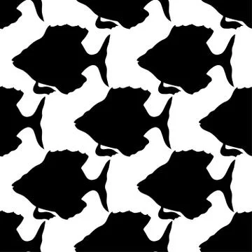 Funny fish patterns Stock Illustration