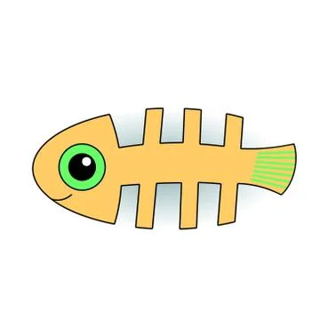 Funny fish-skeleton Stock Illustration