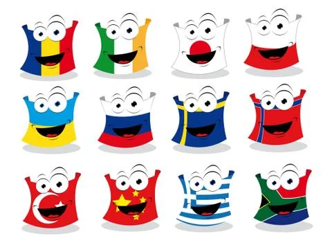 Funny flags - part i Stock Illustration