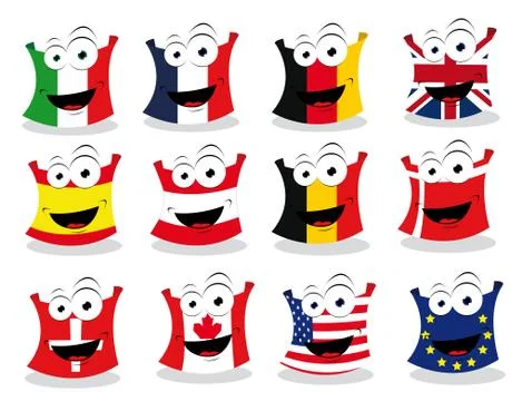 Funny flags - part ii Stock Illustration