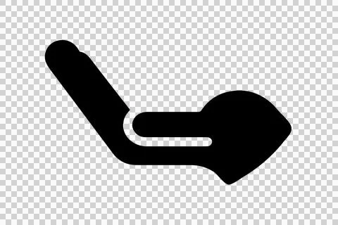 Funny flat style hand silhouette icon Illustrazione stock