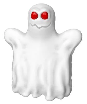 Funny flying ghost - 3d illustration Illustrazione stock
