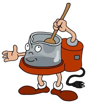 Funny food processor Stock Illustration