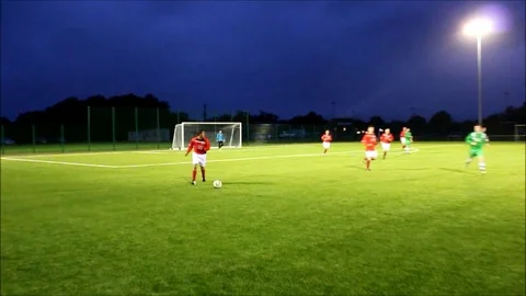 Funny football fail in UK amateur game Stock Video Pond5