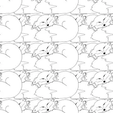 Funny Fox pattern イラスト素材