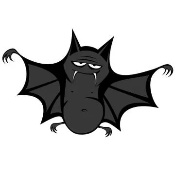 Funny freaky bat Stock Illustration