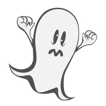 Funny freaky ghost Stock Illustration