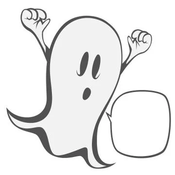 Funny freaky ghost Stock Illustration