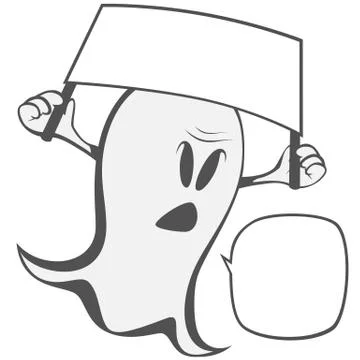 Funny freaky ghost Stock Illustration
