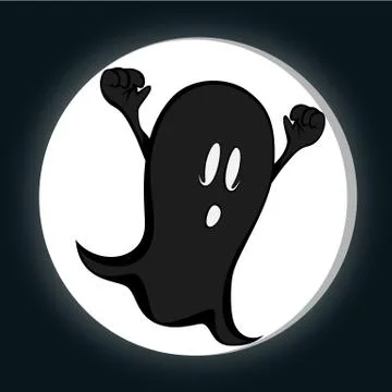 Funny freaky ghost Stock Illustration