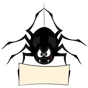 Funny freaky spider Stock Illustration