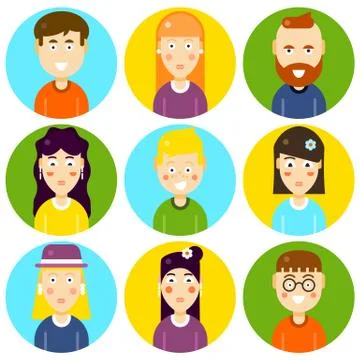 Funny friendly characters 库存插图