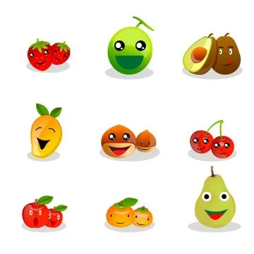 Funny Fruit Cartoon Stock Illustration