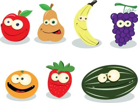 Funny Fruit Stock Illustration