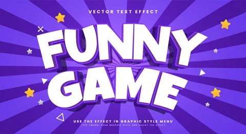 Funny Game 3d Editable Text Effect Template イラスト素材