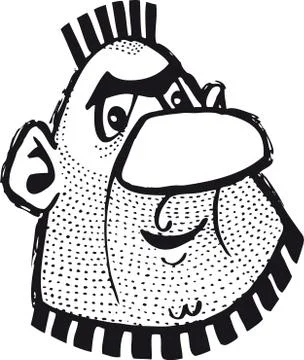 Funny gangster, Retro Vector Illustration Stock Illustration