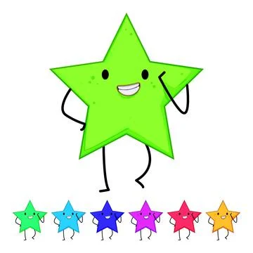Funny geometric shape character cartoon vector graphic イラスト素材