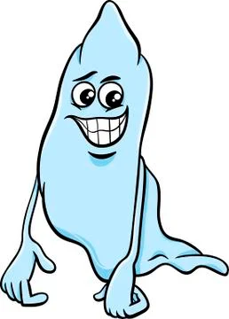 Funny ghost cartoon illustration Stock-Illustration