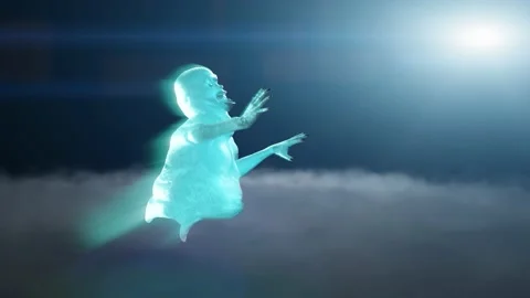 funny ghost on magic background render 3... | Stock Video | Pond5
