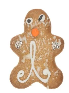 Funny gingerbread man Stock Photos