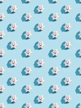 Funny gingerbread seamless pattern cute pastry Stock Photos