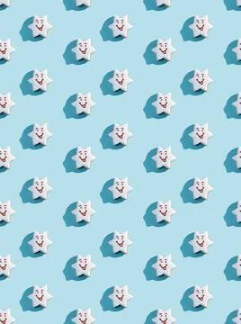 Funny gingerbread seamless pattern cute pastry Stock Photos