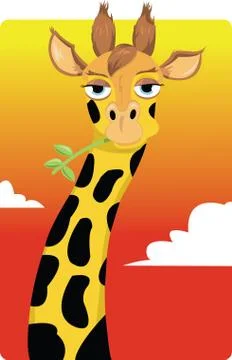 Funny giraffe Illustrazione stock