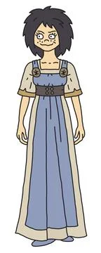The funny gothic lady in blue Stock Illustration