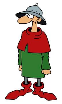 Funny gothic soldier Stock Illustration