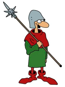 Funny gothic soldier Stock Illustration