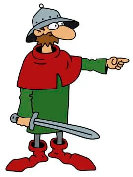 Funny gothic warrior Stock Illustration