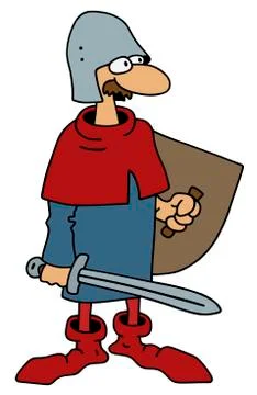 Funny gothic warrior Stock Illustration