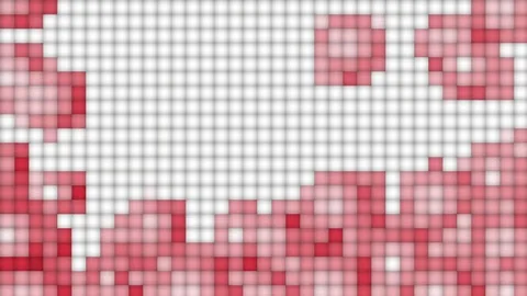Funny graphic background of stacked red flickering blocks - on white (FULL HD) Stock Footage 76275265