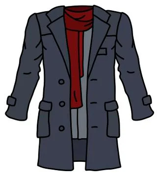 The funny gray coat Stock Illustration