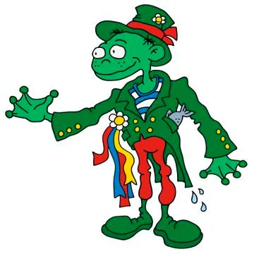 Funny green kelpy Stock Illustration