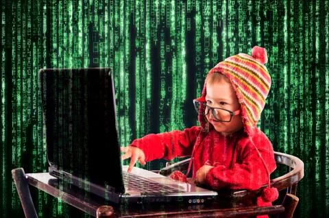 Funny hacker Stock Photos