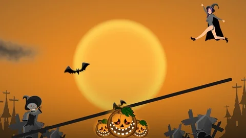 Funny Halloween (Converted) Stock Footage 129253248