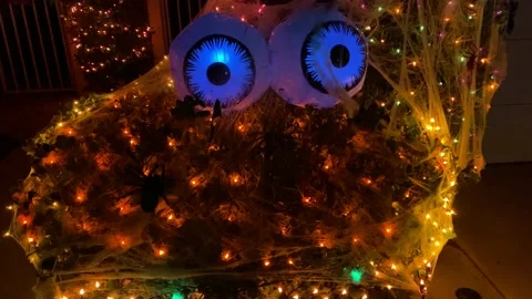 Funny Halloween Lighting Monster Vídeos de archivo 162586462