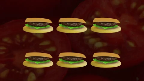 Funny Hamburgers Stock Footage 168004088