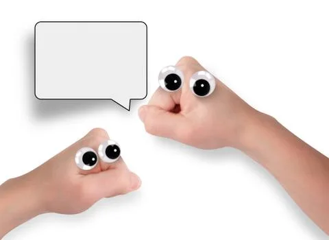 Funny hand characters Stock Photos
