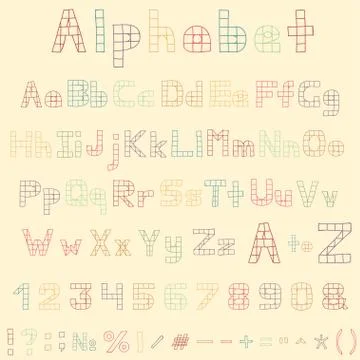 Funny hand drawn latin vector alphabet letters Stock Illustration