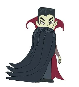Funny hand drawn vampire Illustrazione stock