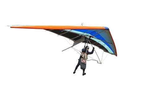 Funny hang glider pilot Stock Photos