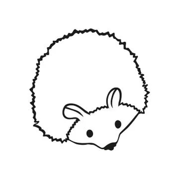 Funny hedgehog, sketch Stock Illustration
