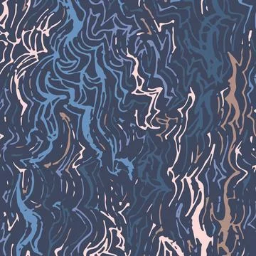 Funny horizontal background of chaotic wavy lines. Multi colored patterns. Illustrazione stock