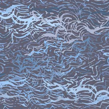 Funny horizontal background of chaotic wavy lines. Multi colored patterns. Illustrazione stock