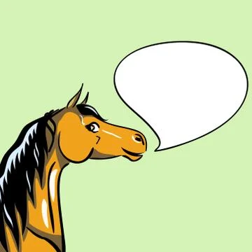 Funny horse witn buble. Vector Stock Illustration