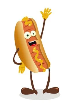 Funny hot dog Stock Illustration
