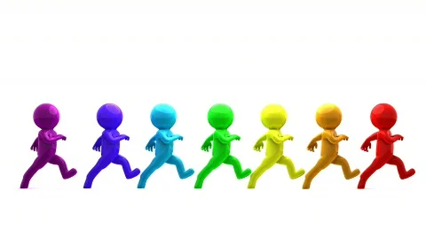 Funny humans running fast Video stock 799025